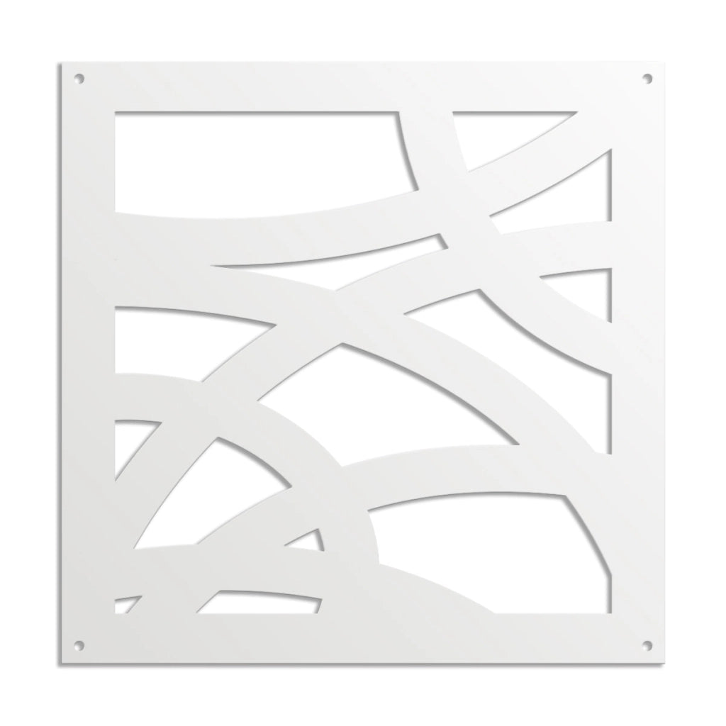 CONCENTRIC - Pannello in PVC traforato - Parasole Colore: bianco, Misura: 73x73 cm