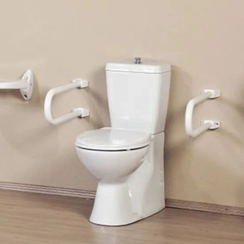 Maniglia di sicurezza fissa per disabili in alluminio colore bianco