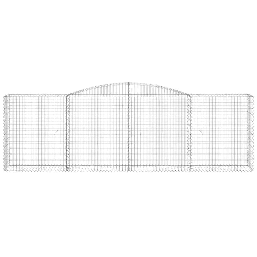 Cesti Gabbioni ad Arco 6 pz 400x50x120/140 cm Ferro Zincato 3147013
