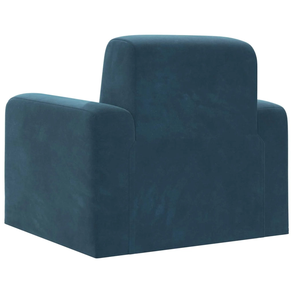 Poltrona-Divano Sedia Blu Velluto 246497