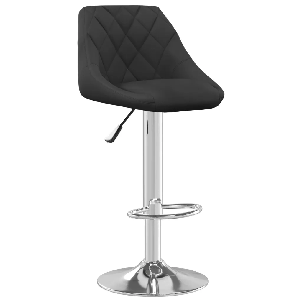 Sgabello da Bar Nero in Velluto 335291