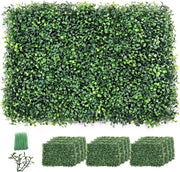 Pannelli di finto verde 12 pezzi Pannelli di finto giardino UV-resistenti Pannelli di finto cespuglio per esterno e interno Casa Decorazione di finto verde per matrimoni