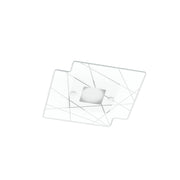 Plafoniera Contemporanea Focus Metallo Bianco Vetro 1 Luce Gx53