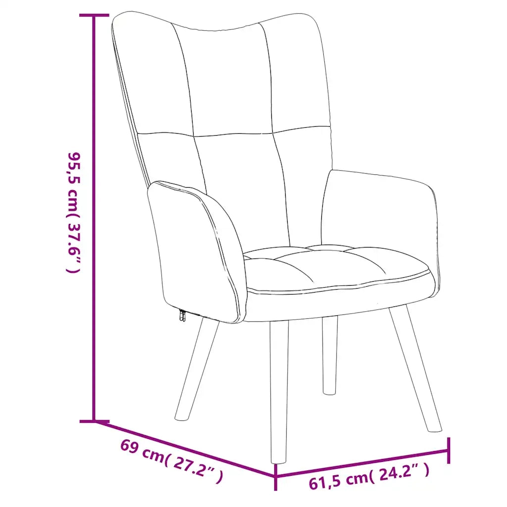 Sedia Relax Nera in Velluto 328057