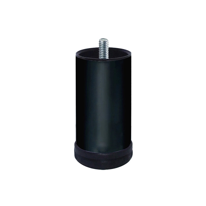 Piede tondo in metallo Ã˜ 60 - H.120 mm. Nero