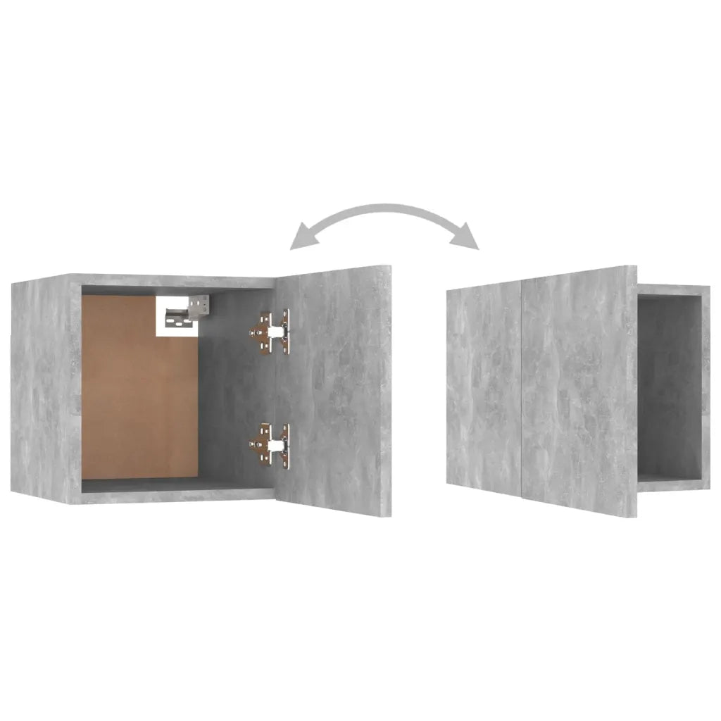 Set di Mobili Porta TV 6 pz-Set di 6 Credenza per TV Grigio Cemento in Legno Multistrato 542417