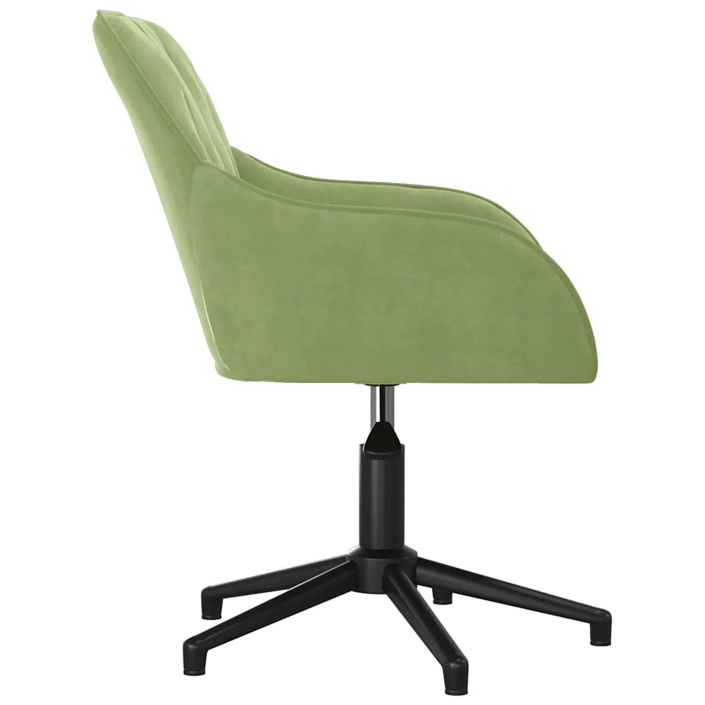Sedie da Pranzo Girevoli 2 pz | Sedie da cucina Verde Chiaro in Velluto