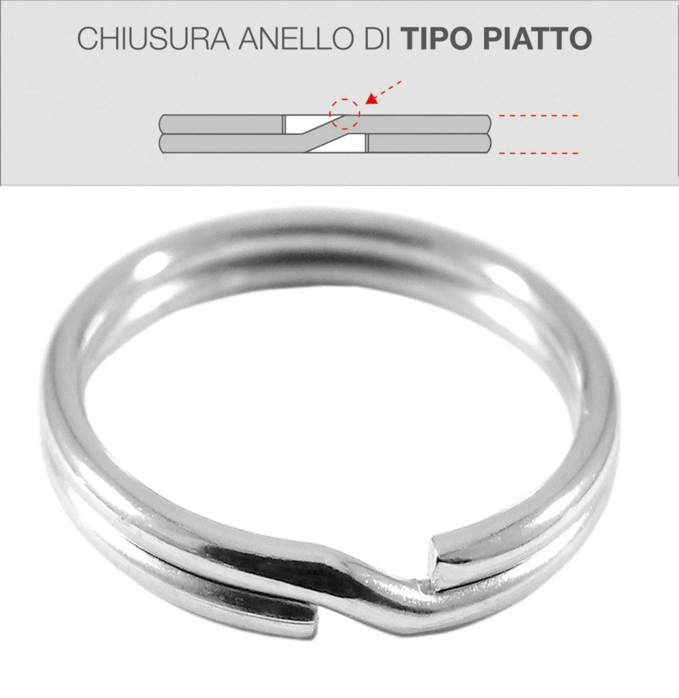 100pz anelli per chiavi mm.25 cod:ferx.19832