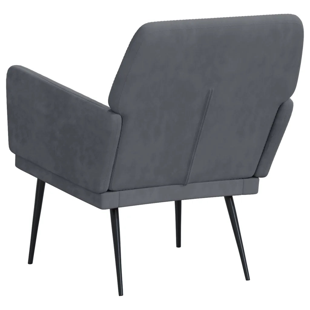 Fauteuil Gris foncé 62x79x79 cm Velours
