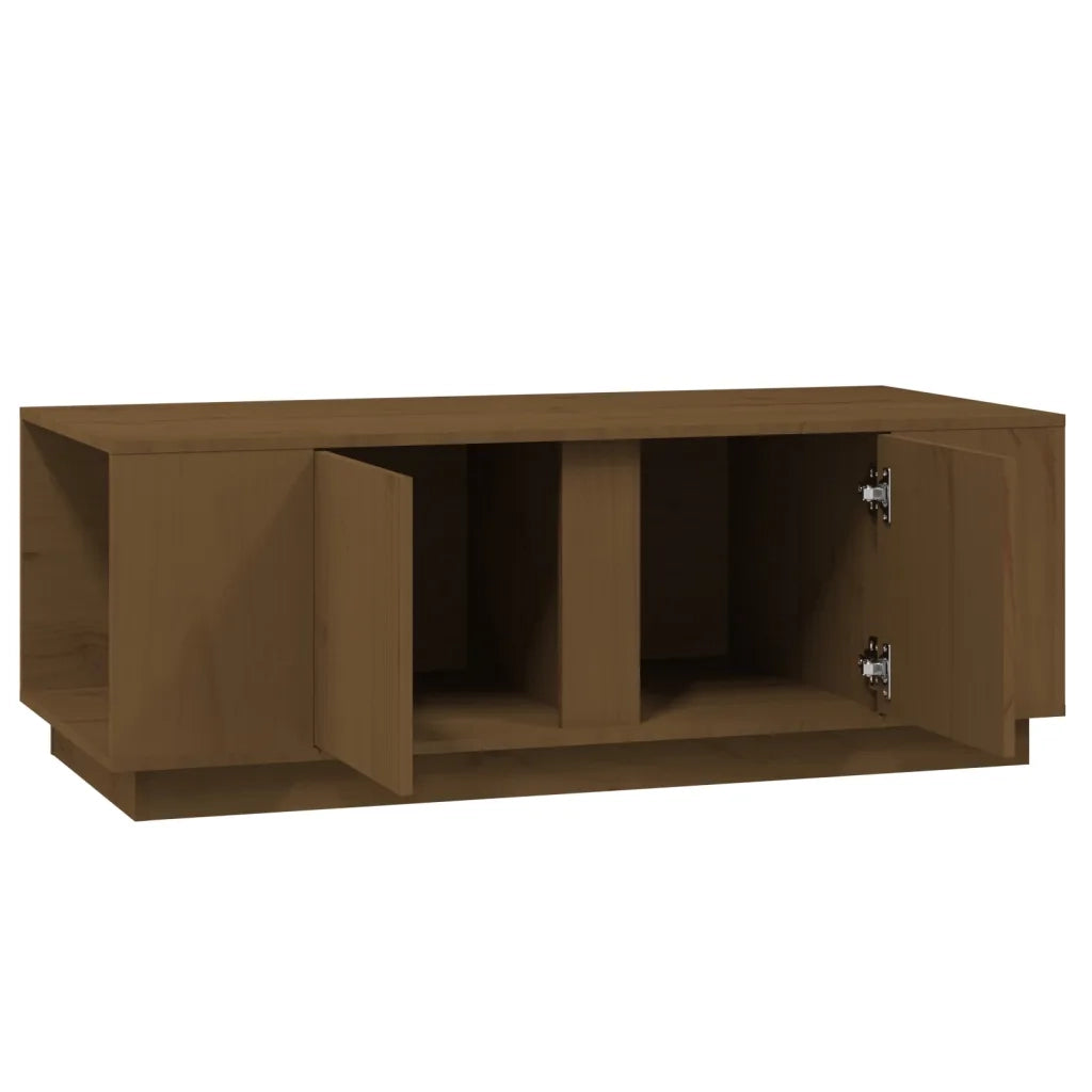 Tavolino da Salotto ambra 110x50x40 cm Legno Massello di Pino 814432