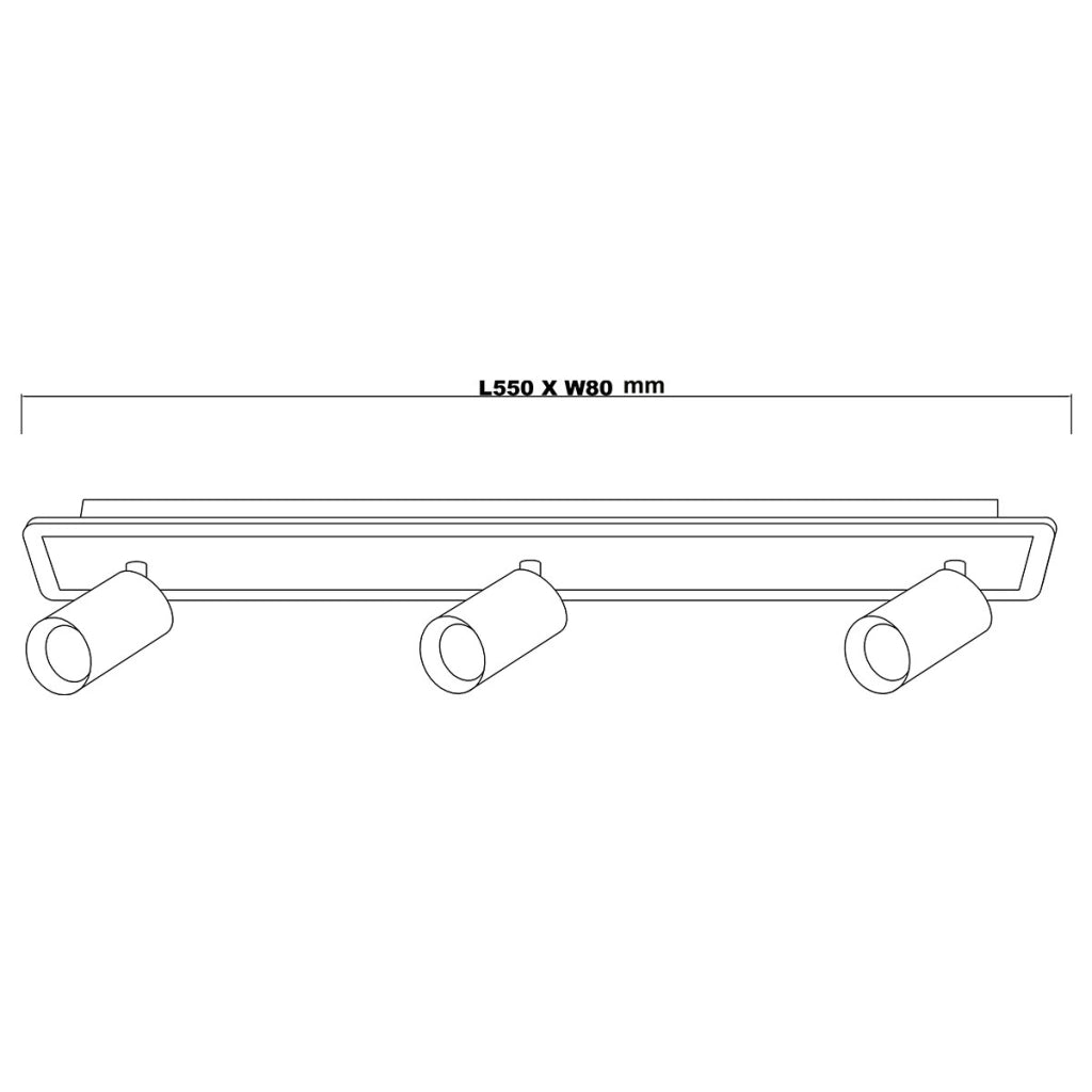 Applique moderna nera Parma 3xGU10+LED CCT LightPrestige