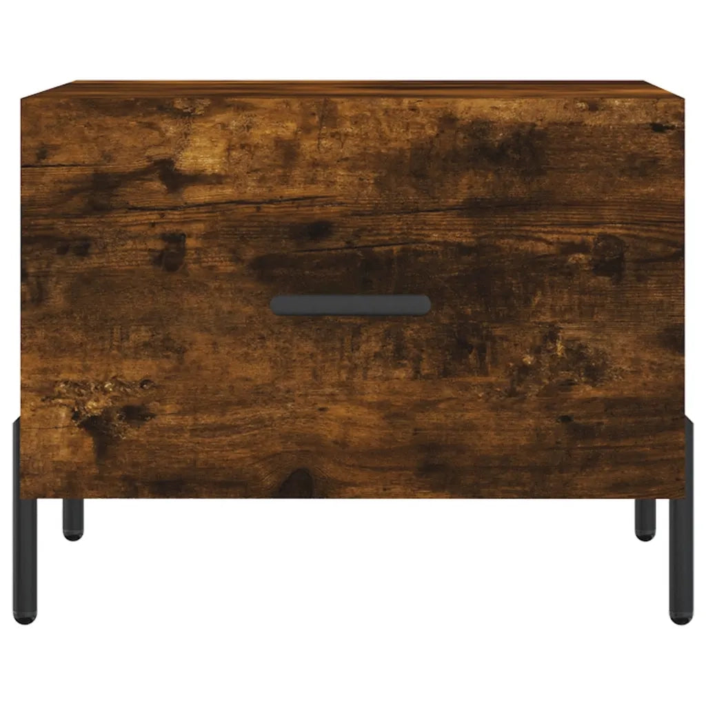 Tavolini Salotto 2 pz Rovere Fumo 50x50x40cm Legno Multistrato 829423