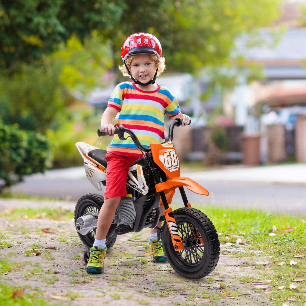 Moto Elettrica per Bambini con Rotelle ¨C Zephmum ¨C Arancione