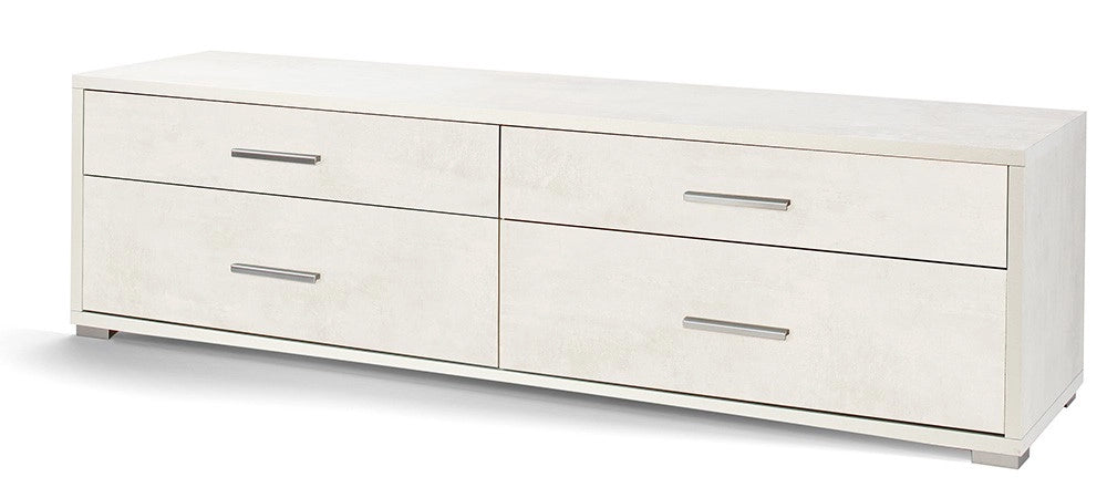 Mobile Madia 4 cassetti H50 L179 P47 Cm colore Bianco ossido Db805k Sarmog