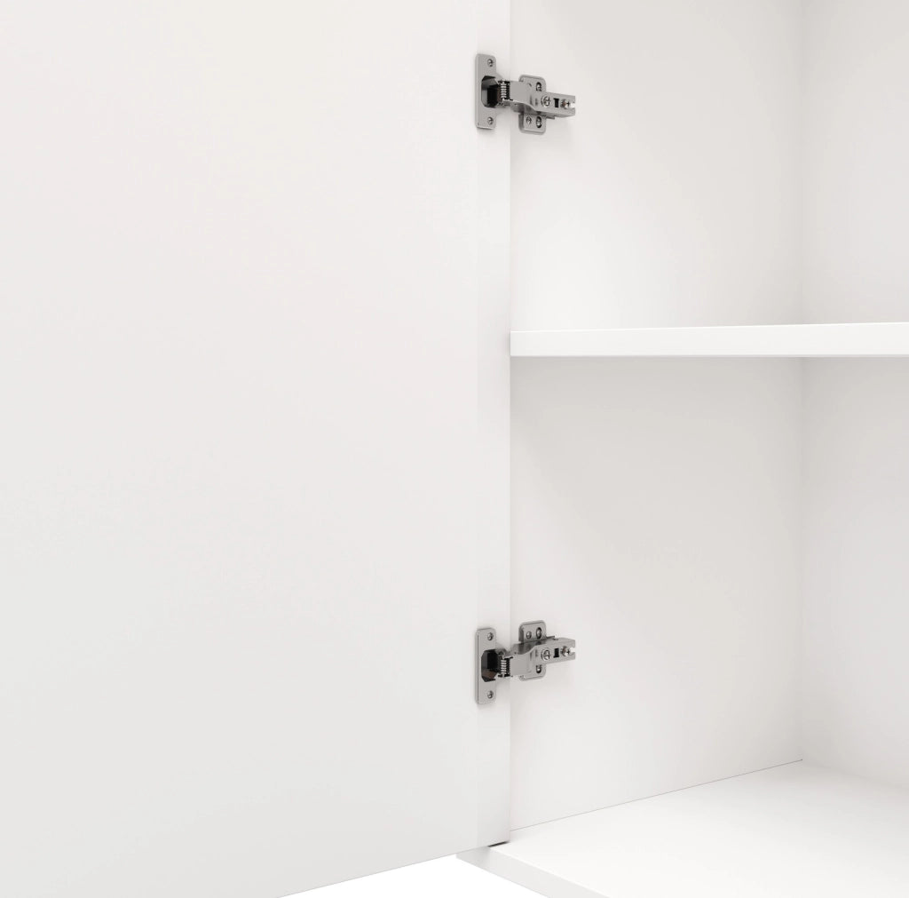 Armadio Archivio Moderno 80x40x110 cm in MDF Bianco e Rovere con Ante Soft-Close