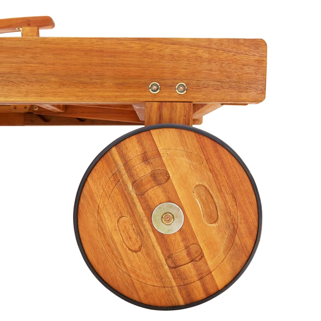 Set di 2 lettini prendisole sedie a sdraio lettini prendisole aiuole da giardino mobili da giardino con cuscini legno massello di acacia 02_0012041