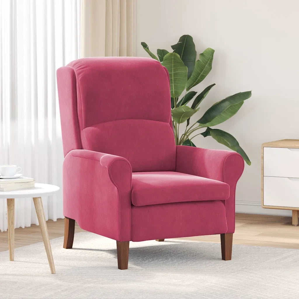 Poltrona | Sedia Relax Rosso vino Velluto