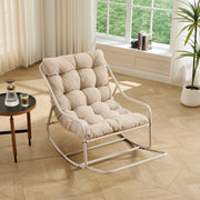 Poltrona a Dondolo con Cuscino ¨C Xylo ¨C Beige