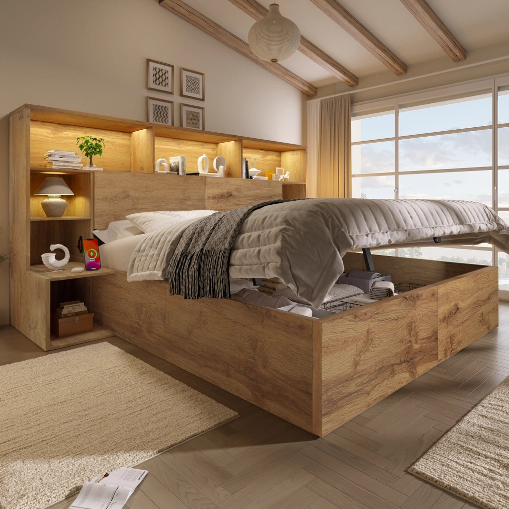 letto in legno quercia 180 x 200 cm