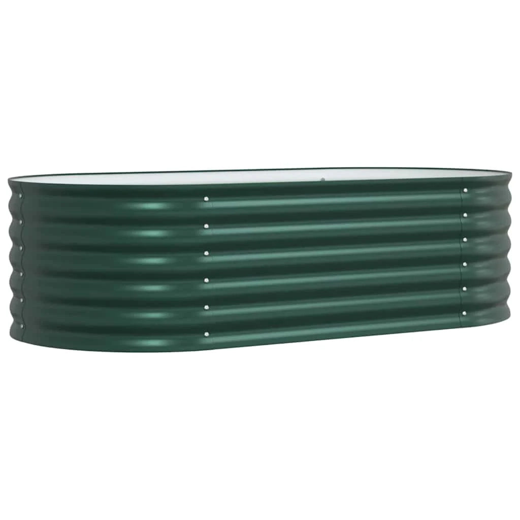 Aiuola rialzata da giardino dal design moderno e minimalista per esterni 160 x 80 x 44 cm acciaio verde 02_0058910