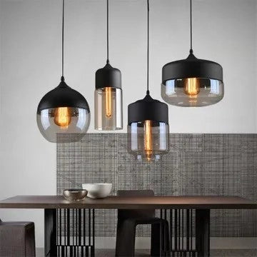 Lampada Da Soffitto Pensile Di Vetro Zenit D Black