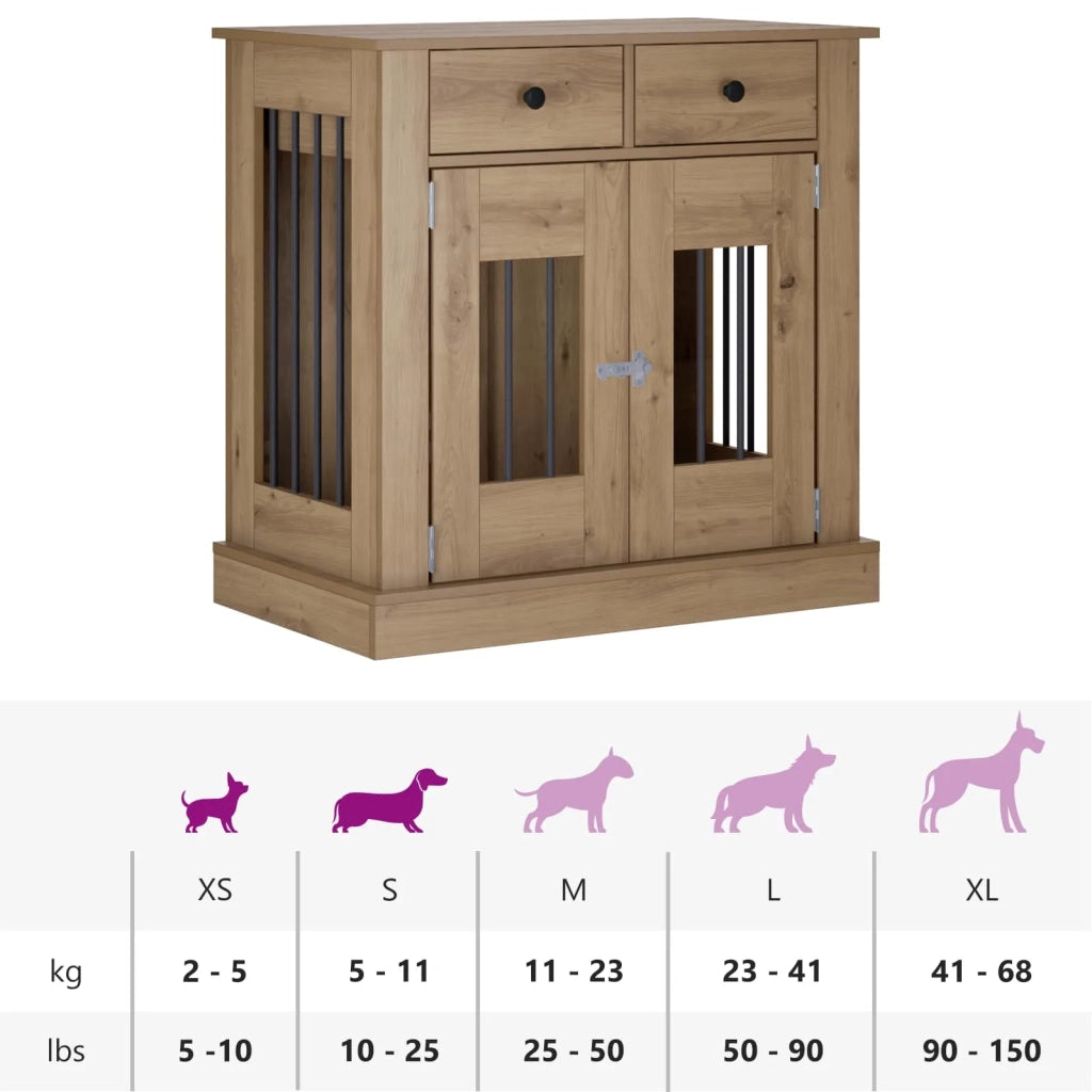 Mobile da cassa per cani Rovere Artigianale 80 x 47,5 x 80 cm 8014772