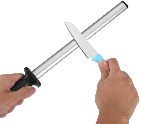 Stuoia di Smerigliatura Professionale con Diamante - Aletta di Avvio - Smerigliatrice per Coltelli - Leggera - Nero/Argento - Sicura e Portatile