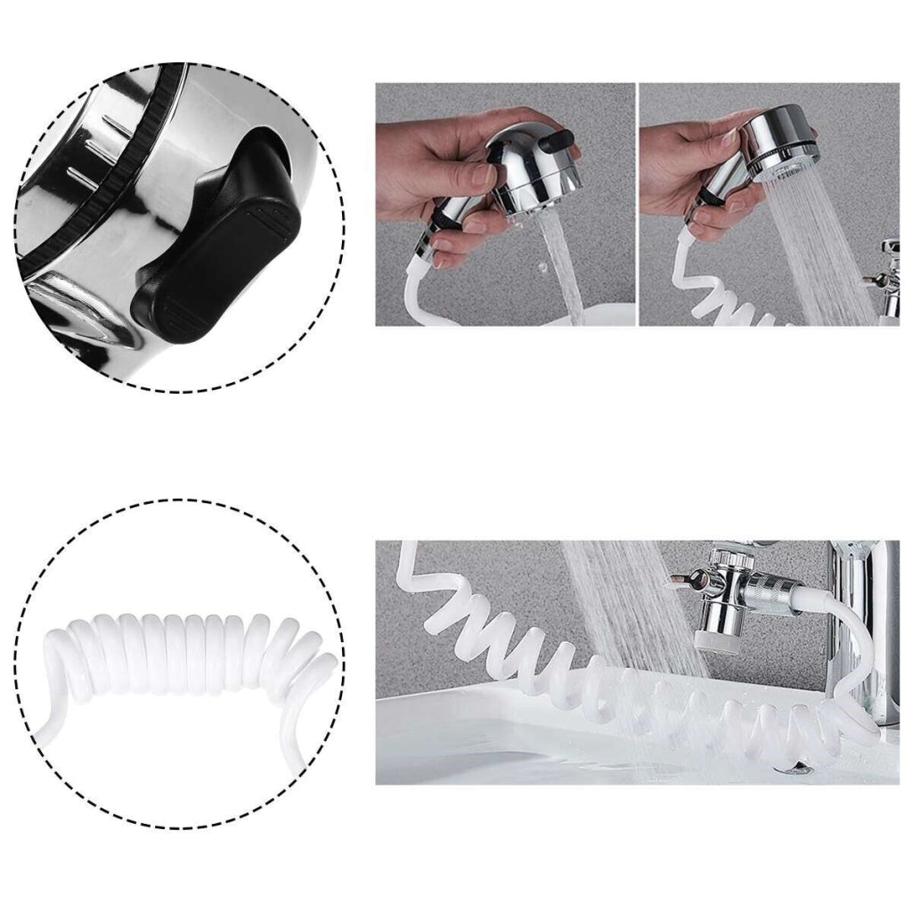 Doccia a mano doccetta portatile per lavandino + tubo e deviatore Art. 59417