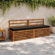 Cuscini per Panchina a 2 Pezzi SOEST 2 pz 100% Poliestere Nero 949981