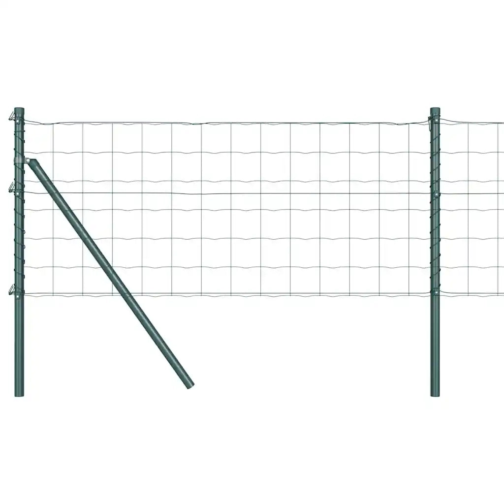 Recinzione da Giardino | Recinzione con Posto Verde 0,4 x 25 m Acciaio e PVC