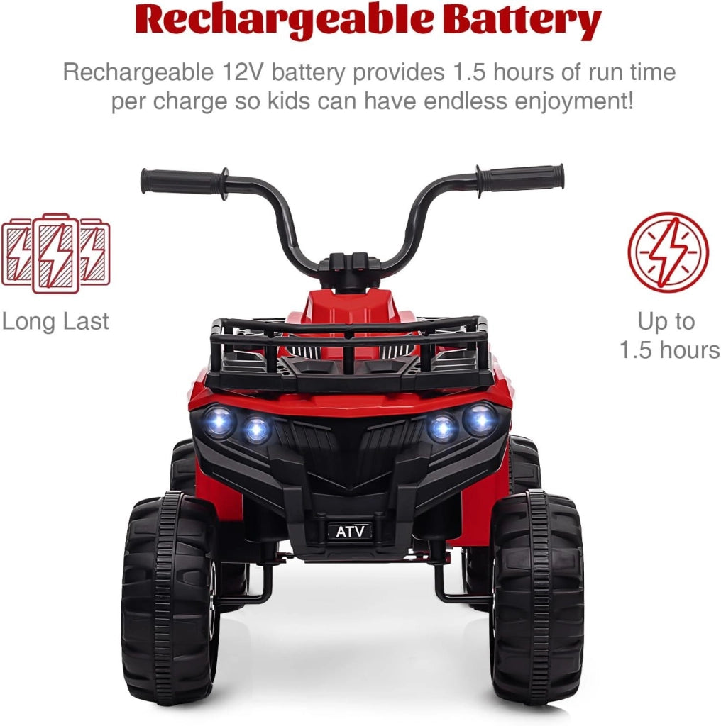 Macchina Elettrica per Bambini 12V con Telecomando; Luci LED e Cintura di Sicurezza; 2-6 Anni - Rosso