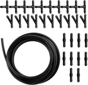 Kit di riparazione per tubi di irrigazione 400 cm - Set di connettori - 30 pezzi di connettori - Materiale Rubber/ABS - Facile da installare - Irrigatore per vetri