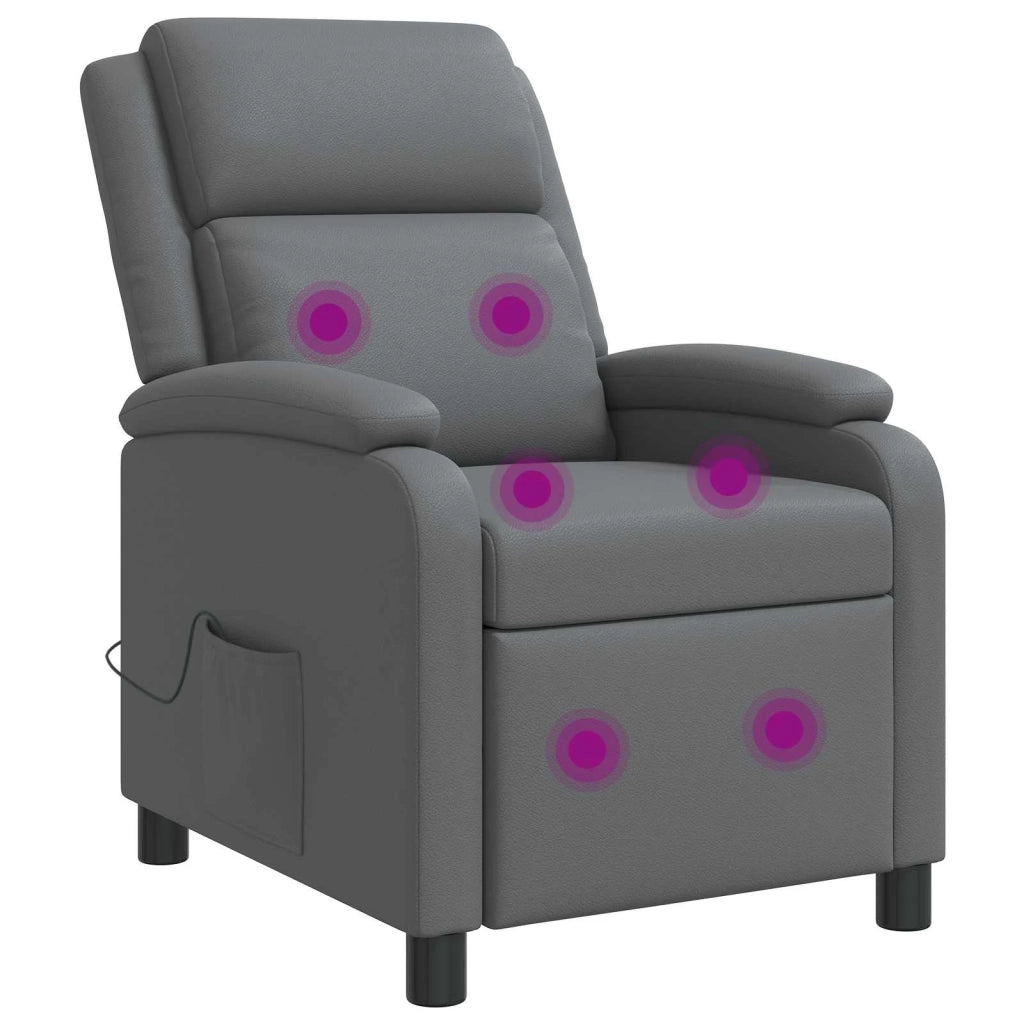 Divano Sedia-Poltrona Massaggiante Grigio Similpelle 882052
