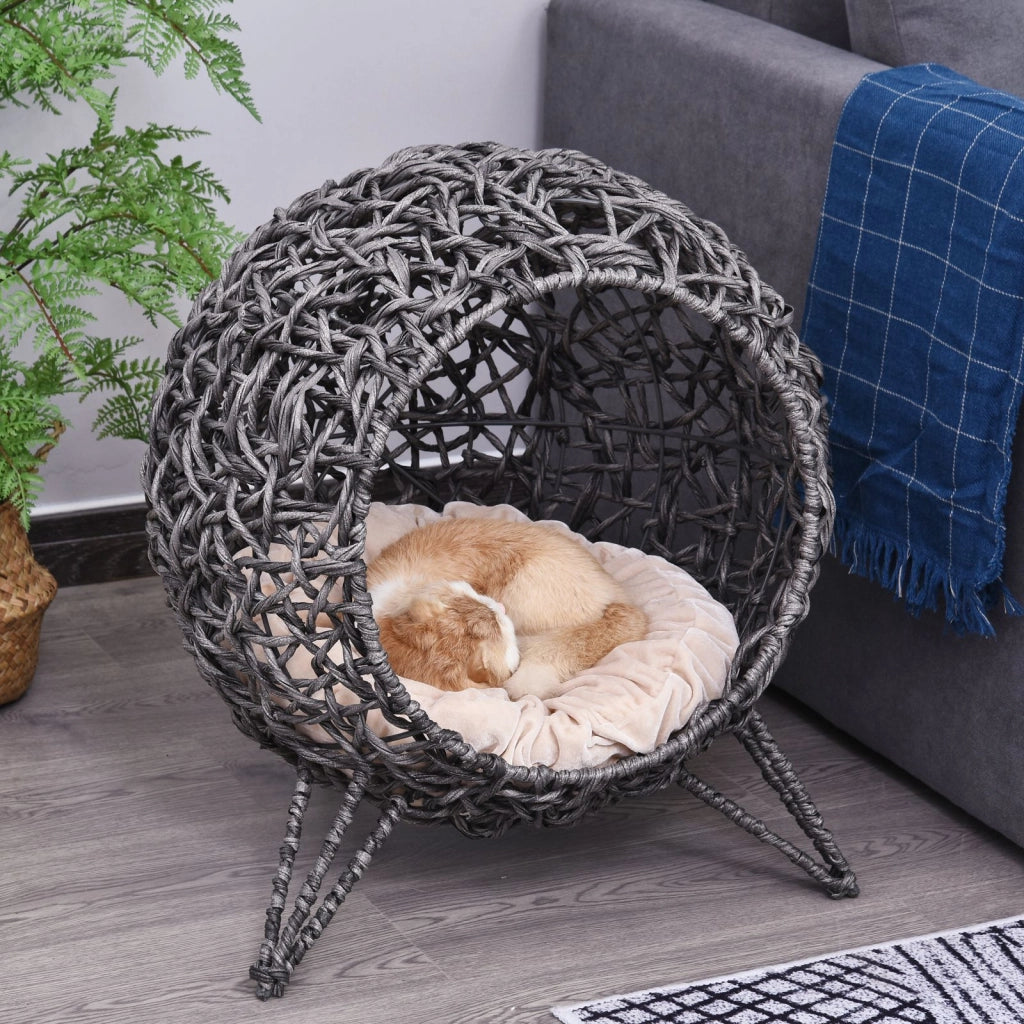 Letto a soppalco per gatti con cuscino ¨C Minimal ¨C Grigio 52x58 cm