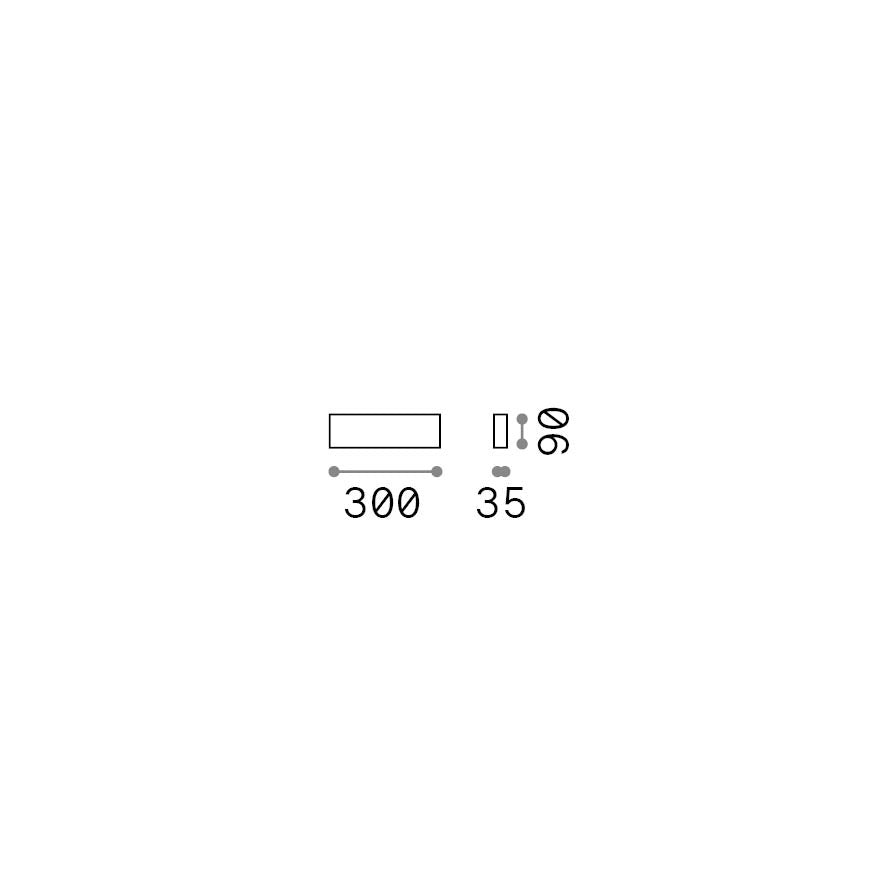Applique Delta 1 Luce Led Integrato Cemento 10W Ip20