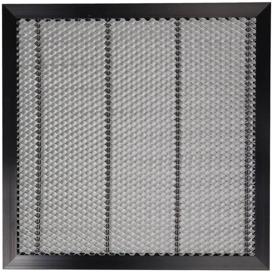 Tavolo di lavoro con piatto di lavorazione in legno di acacia 400 x 400 mm per macchine di taglio laser - Taglio e grava precisione sui materiali
