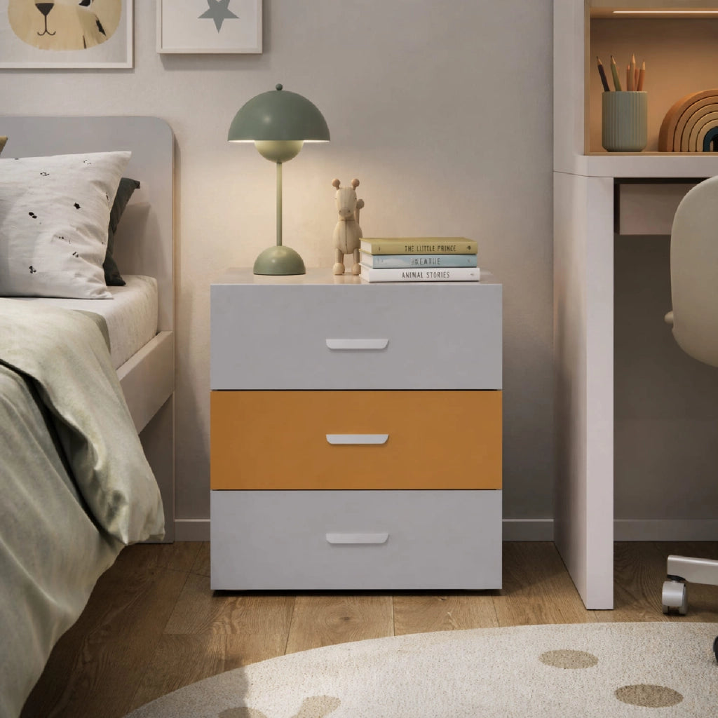 Cameretta Completa Con Letto A Scomparsa Scrivania Armadio E Cassettiera Salvaspazio In Melaminico Per Camera Bambini Ragazzi Stanza Ospiti 133 X 208.5 X 45-216 Cm Cashmere E Giallo