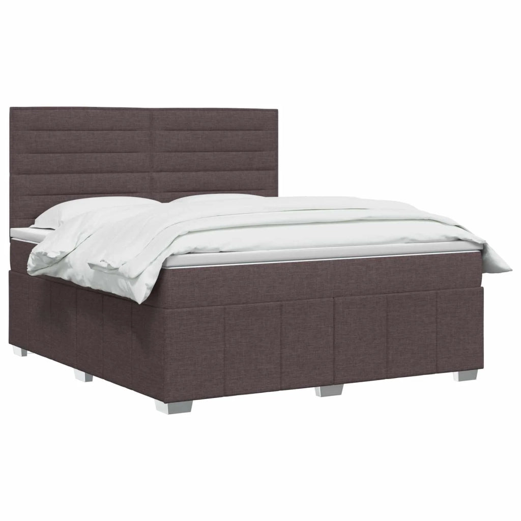 Letto box spring con materasso Marrone Scuro 180 x 200 cm 3454193