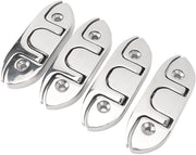 Cleat di ormeggio 4,7 Pollici - 4 Pezzi - Acciaio Inossidabile - Disegno Pieghevole - Riduzione Spazio - Eccellente Resistenza All'Ossidazione - Cleat per Barche