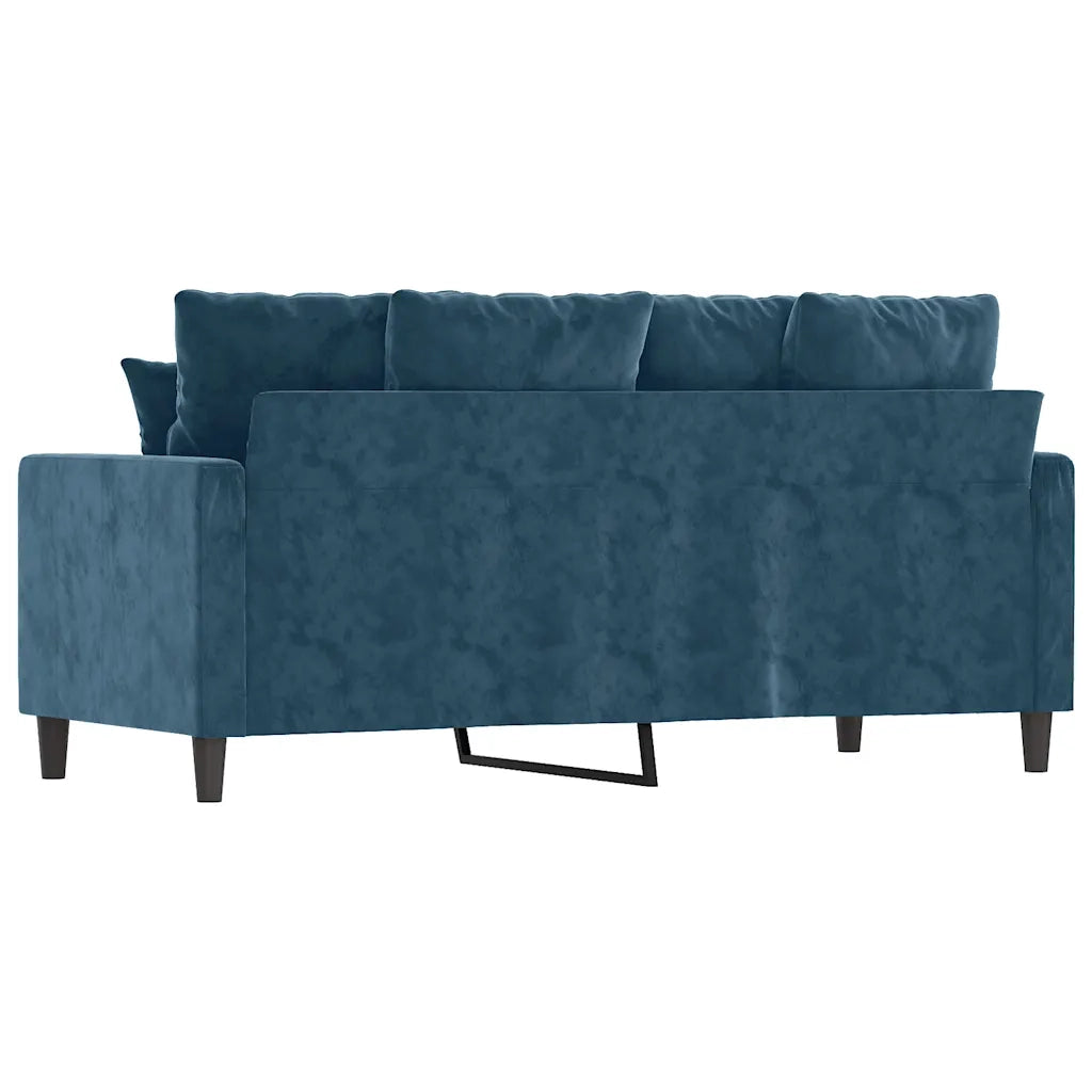 Divano a 2 Posti Blu 140 cm in Velluto 359312