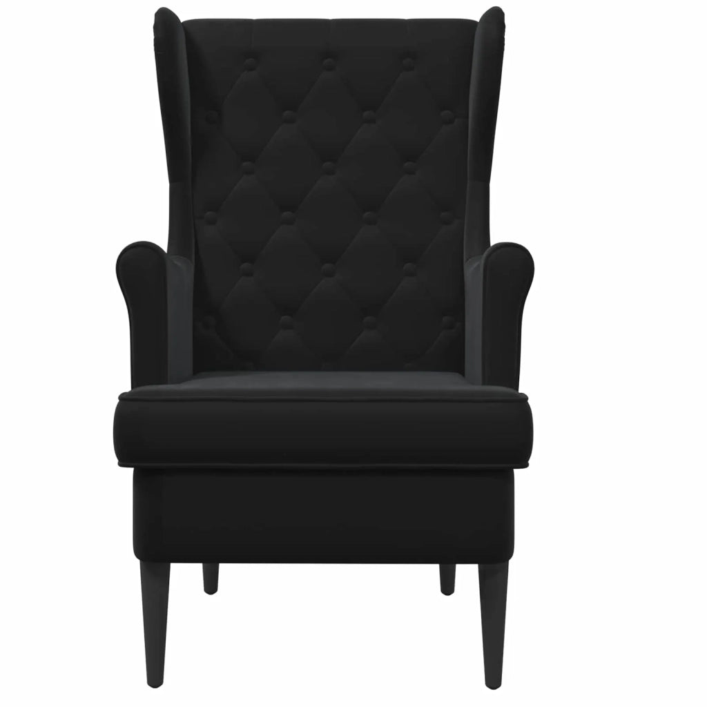 Poltrona | Sedia Relax Nero Velluto