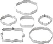 Forme di alluminio in rilievo, per biscotti, cromate, glassate,