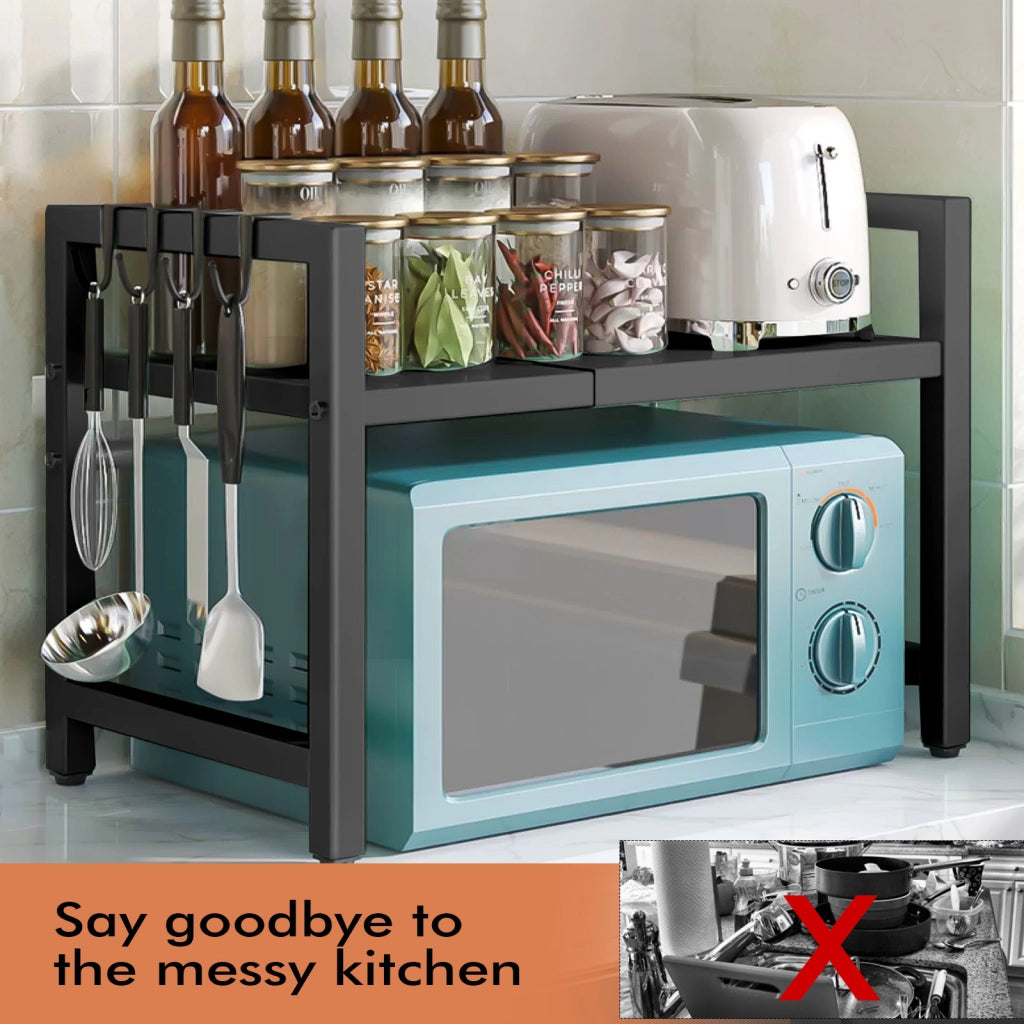 Appendiabiti scorrevole con ripiani ¨C Zephmum ¨C Nero 90x51x40