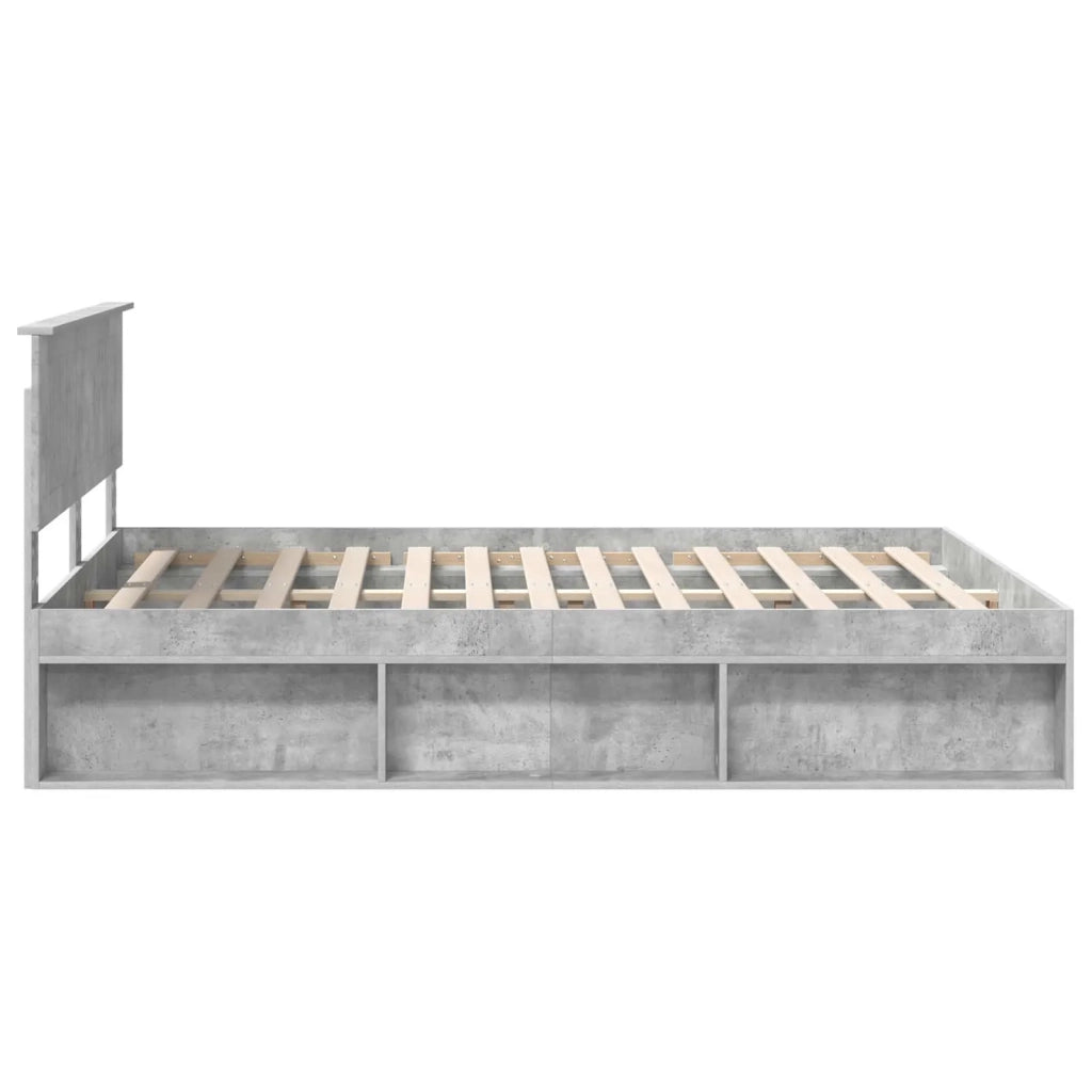 Struttura del letto Grigio Concretè 150 x 200 cm Pino massello 3410585