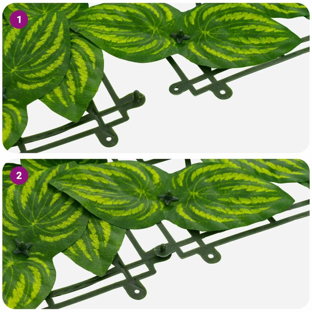 Paravento da Balcone | Schermo per balcone con foglie Verde e Giallo 200 x 75 cm