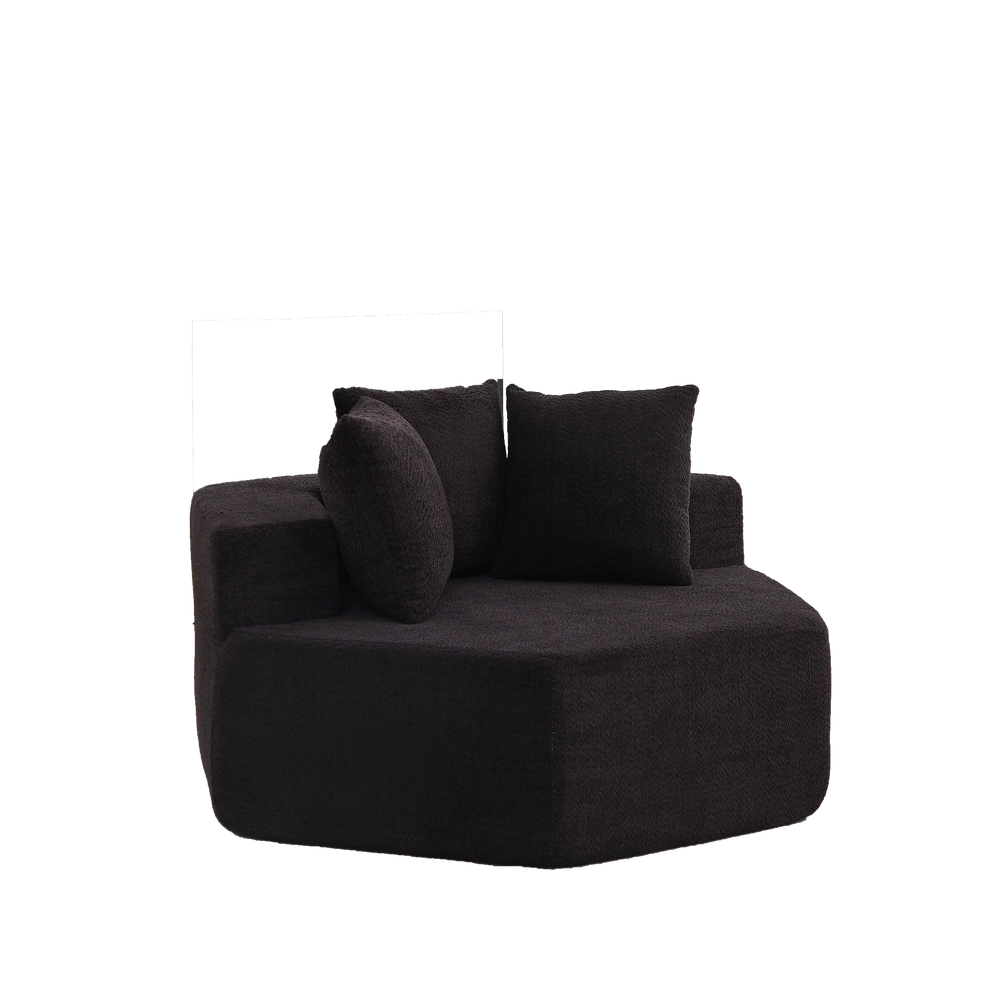 Divano modulare monopezzo ¨C Minimal ¨C Tessuto chenille, design moderno