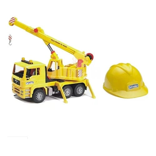 Mezzo cantiere bruder 01973 man autogrù tga con caschetto incluso