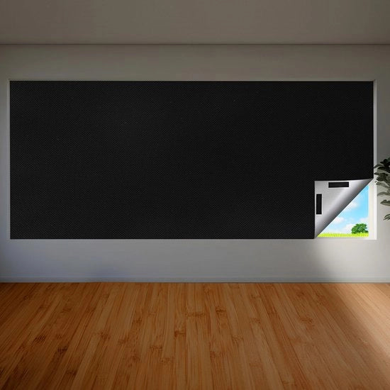Verdoppiamento per finestre interne 145x100 cm – Materiale di oscuramento nero con chiusura solare e protezione termica – Per finestre a tetto – Senza perforazione