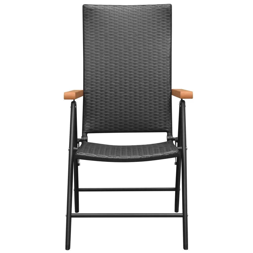 Set da Pranzo da Giardino 9 pz Nero e Marrone 3060075