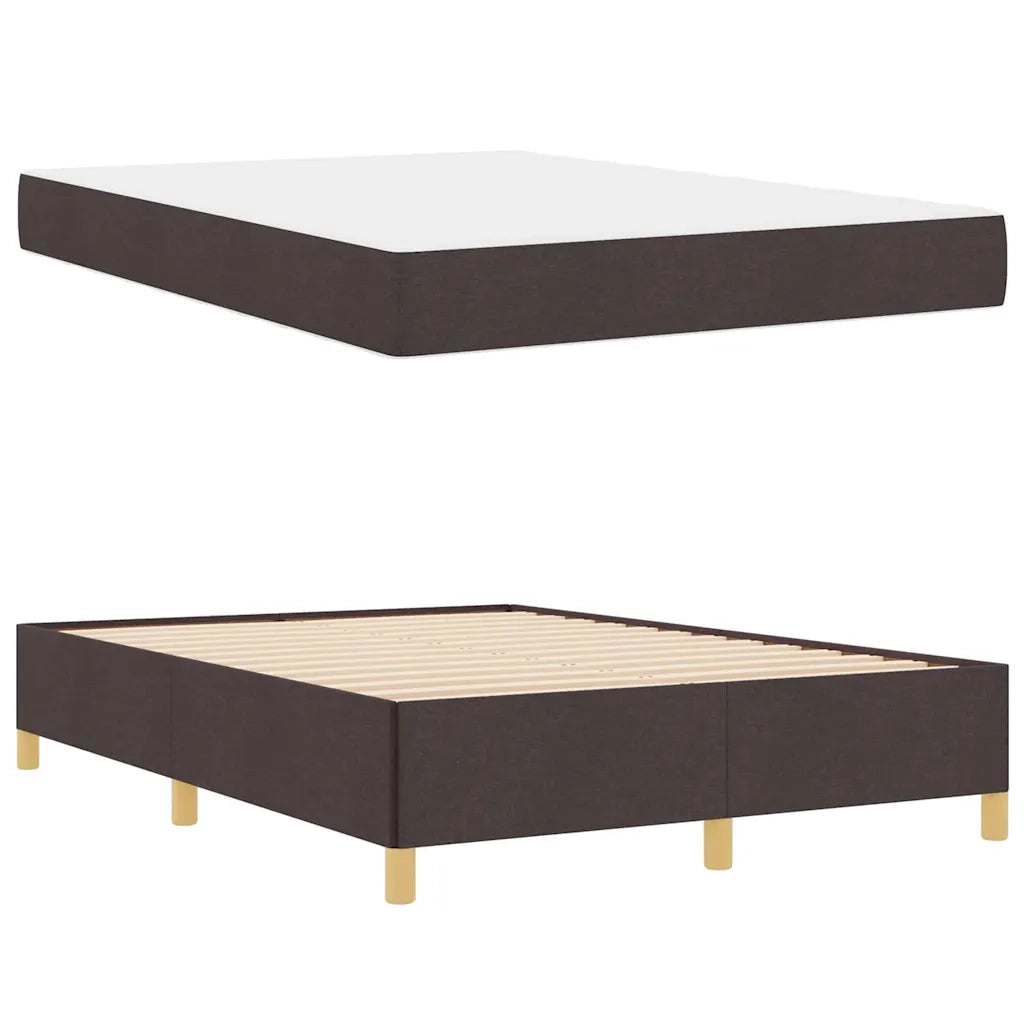 Struttura del letto Marrone Scuro 160 x 200 cm Tessuto